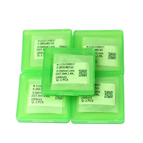CO2 Laser Cutter Focus Focal Lens 10pcs Lens Original 27.9x4.1mm 4kw Laser Protective Windows 211LCG0037 JGS1 1064nm Quartz Fused Silica BT210 BT240 (Color : 27.9x4.1(Original), Size : 10pcs)