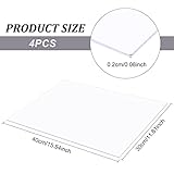 BENECREAT 4 Pcs 2mm PVC Foam Sheet White Plastic Sheet 11.8x15.7 Inch Lightweight Rigid Foam Expanded PVC Sheet for Crafts, DIY Making, Screen Printing and Art Display