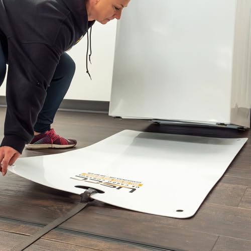 US Cargo Control Appliance Slider with Pull Strap, 48" X 30", Plastic Floor Protection Large Appliance Moving Mat for Hardwood Floors & Tile Floors - Glides Easy & Fits Standard Doorway