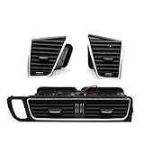 LHD Front Center Console Air Conditioning Ventilation Ac Vent Grille Air Outlet Frame Compatible for Audi Q5 2009-2018(LHD-Central)