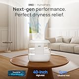 Dreo Humidifiers for Bedroom, Top Fill 4L Supersized Cool Mist Humidifier, 32H Runtime, 28 dB Quiet Ultrasonic Air Humidifier for Large Room, Plants, Baby Nursery, Indoor, Night Light, Easy to Clean