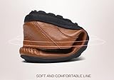 Go Tour Men's Premium Genuine Leather Casual Slip On Loafers Breathable Driving Shoes Fashion Slipper Brown 10.5/46