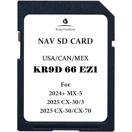 Latest Navigation SD Card | KR9D66EZ1 GPS Map SD Card | Compatible with 3/CX-30/CX-50/CX-70(2025), MX-5(2024+) | Updated GPS USA/CAN/MEX Maps