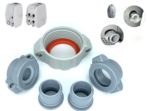 Jzenol replaceables Coleman Lay-Z-Spa A Coupling Pump and B/C Water Pipe Coupling Screw Nut Connector and Nipple (1 A Split nut+2 B/C Split nut+1A 2B/C seal ring)