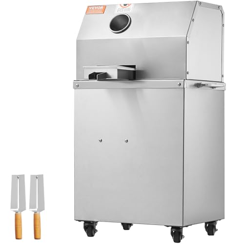 VEVOR Sugar Cane Juicer Machine, 800W Electric 3 Rollers 304 Stainless Steel Rollers 660lb/h Output Sugar Cane Juicer Press with Acrylic Transparent Door for Commercial Use