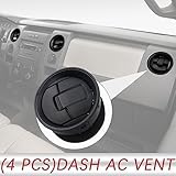 TQPONLY Dashboard AC Heater Air Duct Vent Louvre (4 Pcs) Compatible with 2009-2014 Ford F150 Lobo Interior Accessories Replaces 9L3Z-19893-AA