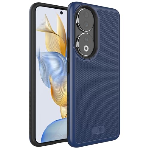 TUDIA DualShield Grip Compatible with Honor 90 Case, [MergeGrip] Dual Layer Shockproof Slim Military Grade Non-Slip Tough Heavy Duty Protective Phone Case Cover (Indigo Blue)