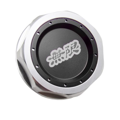 Car Modified Tank Covers Mugen Fuel Cap fit for Honda Oil Cap Civic Fit High Temperature High Pressure-Resistant Oil Cap Fuel Filter (Black)