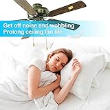 HFYHWT 20PCS Ceiling Fan Balancing Kit, 5 Sets High Calibration Blade Balance Tool Including 5 Pcs Resilient Clips and 15 Pcs Metal Self-Adhesive 3G Weight