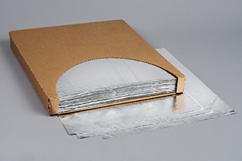 Sunset Brands Insulated 14" x 16" Silver Foil Sandwich Wrap, 1000 Sheets