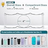 LANDNEOO Stackable Water Bottle Organizer Holder - for Stanley & Others' Large Tumbler Organization - Clear Wine Rack, Bottle Holder for Home Countertop Fridge Pantry Shelf, 3 Tier Hold 9