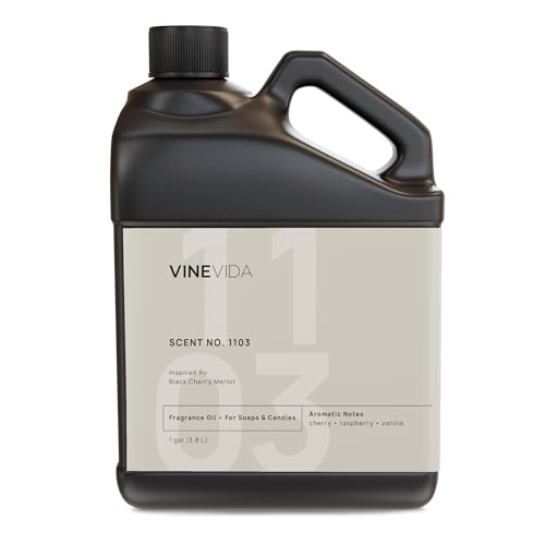 VINEVIDA [128oz] Black Cherry Merlot Fragrance Oil for Candle & Soap Making - Natural Candle Scents Made in USA