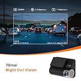 【70mai A800S + UP02 Hardwire Kit+ 128GB SD Card】 4K Front and Rear Dash Cam for Cars with Built-in GPS 5G WiFi ADAS Time-Lapse& Loop Recording App Control 24H Surveillance