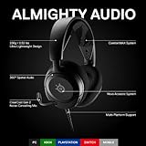 SteelSeries Arctis Nova 1 Multi-System Gaming Headset — Hi-Fi Drivers — 360° Spatial Audio — Comfort Design — Durable — Ultra Lightweight — Noise-Cancelling Mic — PC, PS5/PS4, Switch, Xbox - Black