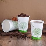 ECOLipak 240 Count 12 oz Compostable Paper Cups, Biodegradable Disposable Paper Coffee Cups with PLA Lined, Eco-friendly Hot Drinking Cups for Party, Picnic,Travel,and Events