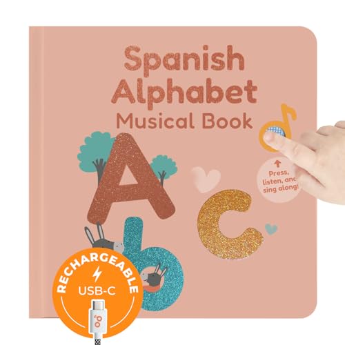Cali's Books Spanish Nursery Rhymes Sound Book for Babies and Toddlers 1-3 | Baby Books with Spanish Songs for Kids | Libros en Español par Bebes (Spanish ABC)