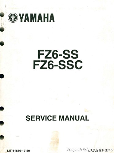 ULIT-11616-17-50 Used 2004-2005 Yamaha FZ6-SS FZ6-SSC FZ6-ST FZ6-STC Service Manual