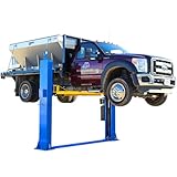 Atlas Automotive Equipment BP12000X 2-Post Commercial Grade Vehicle Lift, Baseplate, Open-top Style, 10’4” Minimum Ceiling Height, 12,000lb Capacity, 3-Stage Symmetric Arms, For Low Ceiling Garage Use