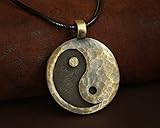 Baldur Jewelry - Yin Yang Necklace Ancient Pendant Jewelry - Yin and Yang Necklaces - Ying Yang Symbol - Yin Yang Necklace for Men Women - Yin Yang Gifts - Ying Yang Jewelry - Brass Necklace