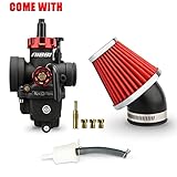 NIBBI PE24 Carburetor with 48mm Air Filters Kit,Upgrade Dirt Bike Performance,Compatible with 125cc-150cc for Apollo,TaoTao, Lifan, Honda, SSR, Pit Dirt Bike Motorcycles