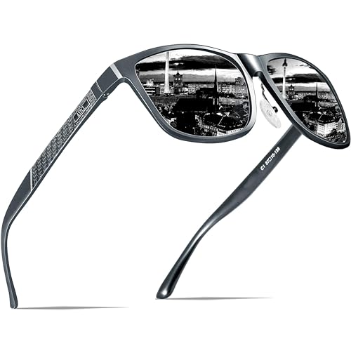 ATTCL Men's Retro Metal Frame Driving Polarized Sunglasses For Men/Women 18587Grey