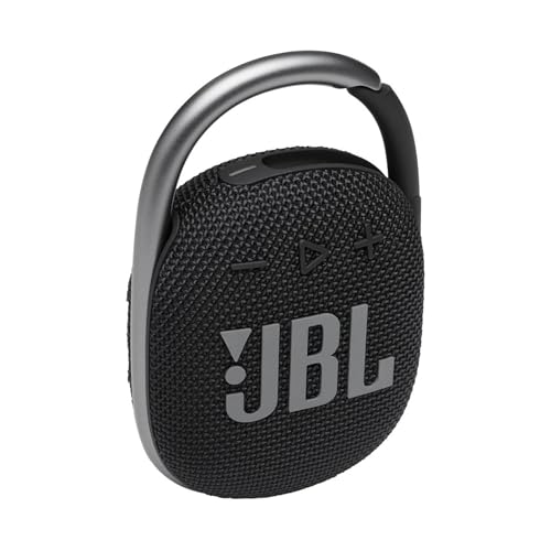 JBL Clip 4 - Portable Mini Bluetooth Speaker, big audio and punchy bass, integrated carabiner, IP67 waterproof and dustproof, 10 hours of playtime, speaker for home, outdoor and travel (Black)