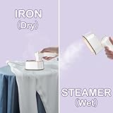 Travel Steamer Iron for Clothes Mini - Portable Ironing Machine Travel Small Size Portable Steamer Travel College Dorm Home Essentials Steamer for Clothes(White)