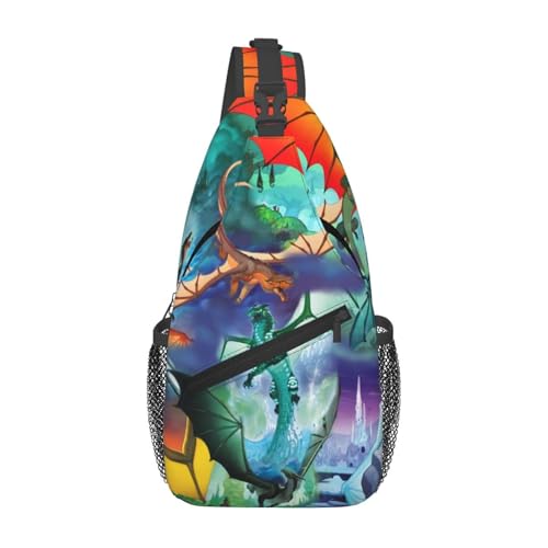 G GLORYLUCK Wings Of Fire Sling Backpack Crossbody Sling Bag, Shoulder Bag Chest Bag Daypack Fanny Pack Cross Body Bag For Women Men