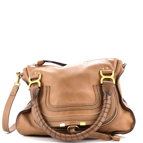 Chloe, Pre-Loved Marcie Satchel Leather Medium, Brown