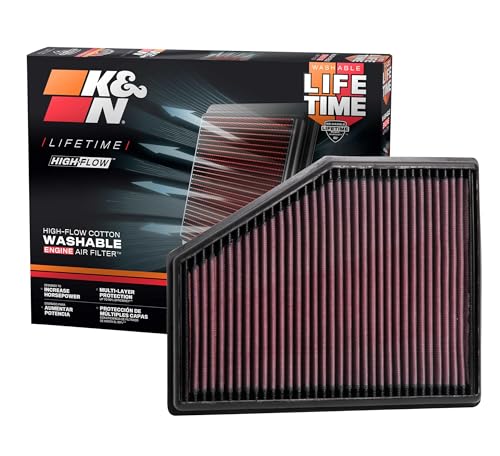 K&N Engine Air Filter: Increase Power & Acceleration, Washable, Replacement Car Air Filter: Compatible with 2015-2020 BMW (740i 518d, 520d & i, 525d, 530d, 530e, 530i, 540D, 540i, 620d, 630d) 33-3079