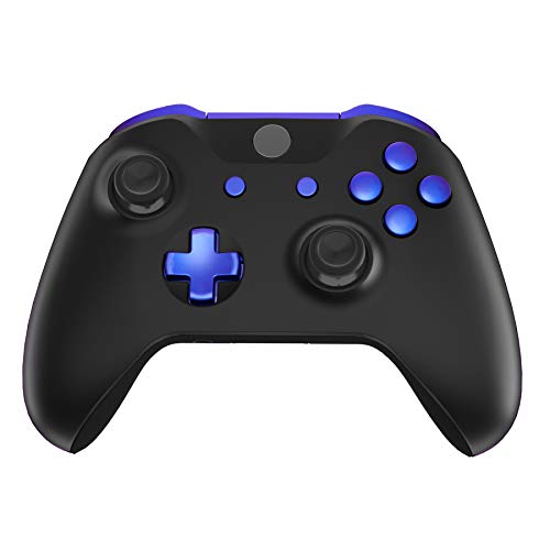 eXtremeRate LB RB LT RT Bumpers Triggers D-Pad ABXY Start Back Sync Buttons, Chameleon Purple Blue Full Set Buttons Repair Kits with Tools for Xbox One S & Xbox One X Controller (Model 1708)