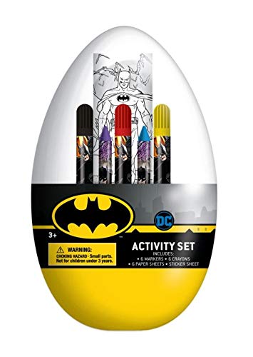 Innovative Designs DC Batman Activity Egg Craft Kit | Coloring Pages | Stickers | Markers | Crayons