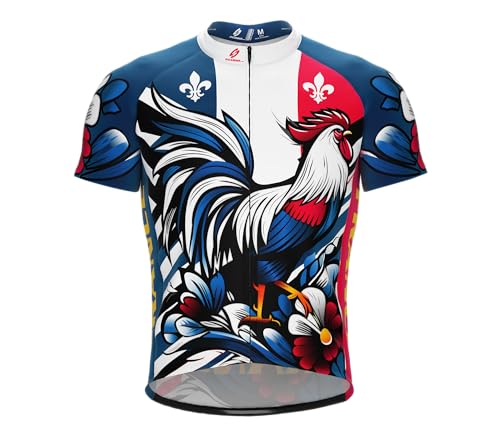 ScudoPro Country France Short Sleeve Cycling Jersey for Men - Size 5XL Multi-Colored