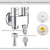 2 Pack Handheld Bidet Sprayer for Toilet,1-In-2-Out Dual Control Valve,Toilet Faucet Sprayer Kit Butt Washer,Hand Shower Bidet Attachment for Washing Machine and Toilet