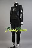 Ya-cos Halloween Men's Tokyo Ghoul Ken Kaneki Jumpsuit Battle Uniform Cosplay Costume,Black,Men:Medium