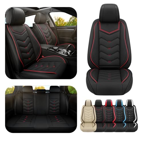 ADERN Car Seat Covers for Volvo XC90 2003-2024, Premium Nappa Leather Car Seat Cover, Stylish Sport Seat Covers， Automobile Seat Cover Sets.(Standard 5 Seats/Black)