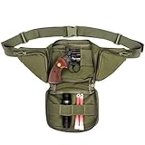 Tactical Fanny Pack for Men & Women, Concealed Carry Fanny Pack for Men, Adjustable Waist Bag, Compact Travel Belt Bag, CCW Fanny Pack with U.S Flag Patch