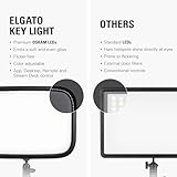 Elgato Key Light lumens Studio Light • with desk clamp • for Streaming, Recording and Video Conferencing • Temperature and Brightness app-adjustable • on Mac, PC, iOS, Android