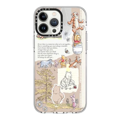 CASETiFY Clear iPhone 13 Pro Max Case [Winnie The Pooh Co-Lab/Not Yellowing / 6.6ft Drop Protection/Magsafe] - Vintage Collage Case - Clear