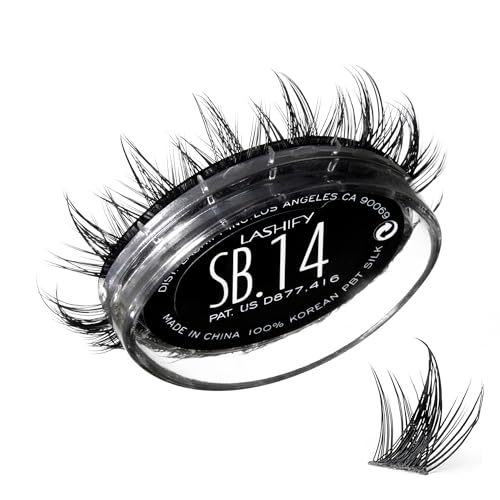 Lashify Star Burst 14mm Gossamer DIY Eyelash Extensions Refill, The Ultimate Multi-Length Multi Layered Lash, Black, Easy False Lashes
