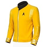 PartyEver Discovery Commander Uniform Jacket 2019 New Starfleet USS Captain Pike Cosplay Costume Halloween Men's Outfit (Medium)