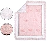 The Peanutshell 3 Piece Baby Crib Bedding Set for Girls - Newborn, Infant & Toddler Nursery Bed Set Decor with Fitted Crib Sheet, Dust Ruffle Comforter - Arianna