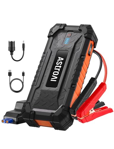 AstroAI S8 Ultra 4000A Jump Starter, 24000mAh Car Starter(All Gas, Up to 12L Diesel Engine), 12V Auto Battery Booster Pack, Jump Box with USB Quick Charge and DC/Type C Port, LED Light, Jumper Cable
