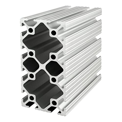 8020, 2040, 10 Series 2 Inch x 4 Inch T-Slotted Aluminum Extrusion DIY Extruded Linear Slot Bar Rail 80/20 (Clear Anodize, 89" Long)