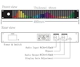 Digital Equalizer, Audio Spectrum Analyzer, Dual Channel 15-Band Equalizer Home Audio, Stereo Graphic Equalizer Digital MusicAudio Spectrum Analyzer, Stereo Equalizer Real Time Frequency Level Display