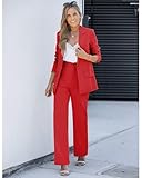 LookbookStore Womens 2 Piece Pants Sets Sets for Women Clothing Two Piece Women's Blazers & Suit Jackets Pants Suits for Women Dressy Women Sets 2 Piece Outfits Dressy True Red Size Medium