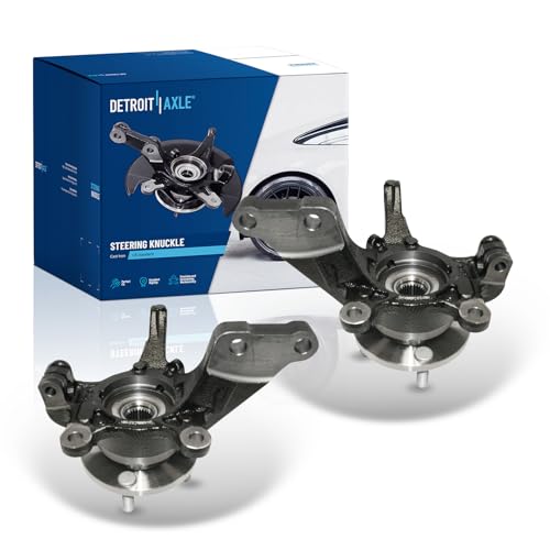 Detroit Axle - Front Steering Knuckles Wheel Bearing Hub for 2013-2019 Nissan Versa Note, Steering Knuckles Wheel Bearing Hub Assembly 2014 2015 2016 2017 2018 Replacement