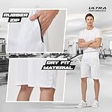 Ultra Performance Mens 5 Pack Athletic Running Shorts, Basketball Gym Workout Shorts for Men with Zippered Pockets