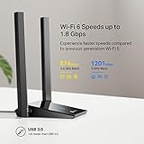 TP-Link WiFi 6 USB Adapter for Desktop PC - (Archer TX20U Plus) AX1800 Wireless Network Adapter with 2.4GHz, 5GHz, High Gain Dual Band 5dBi Antenna, WPA3, Supports Windows 11/10