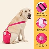 3 Pack Avont Washable Female Dog Diaper with Suspender, Reusable Girl Doggie Diapers for Small Medium Large Doggy in Heat Cycle Period Incontinence -L